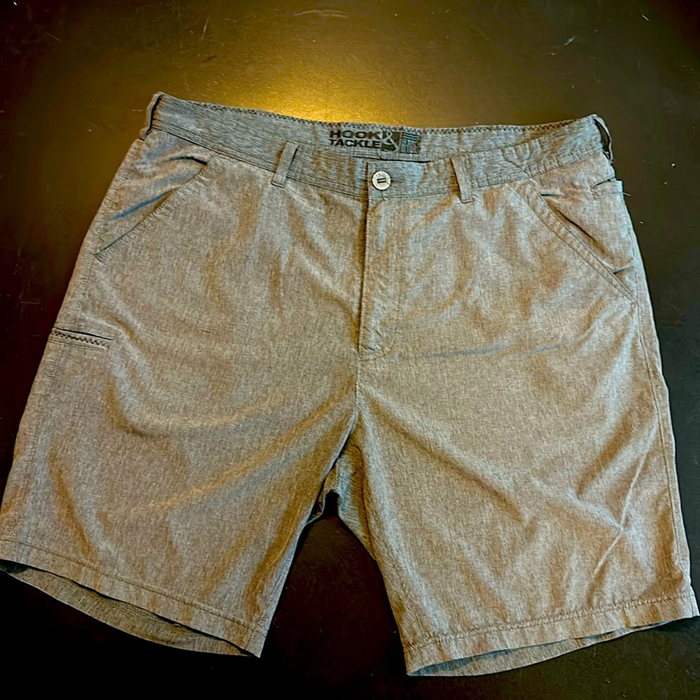 A pair of hook and tackle hybrid fishing shorts